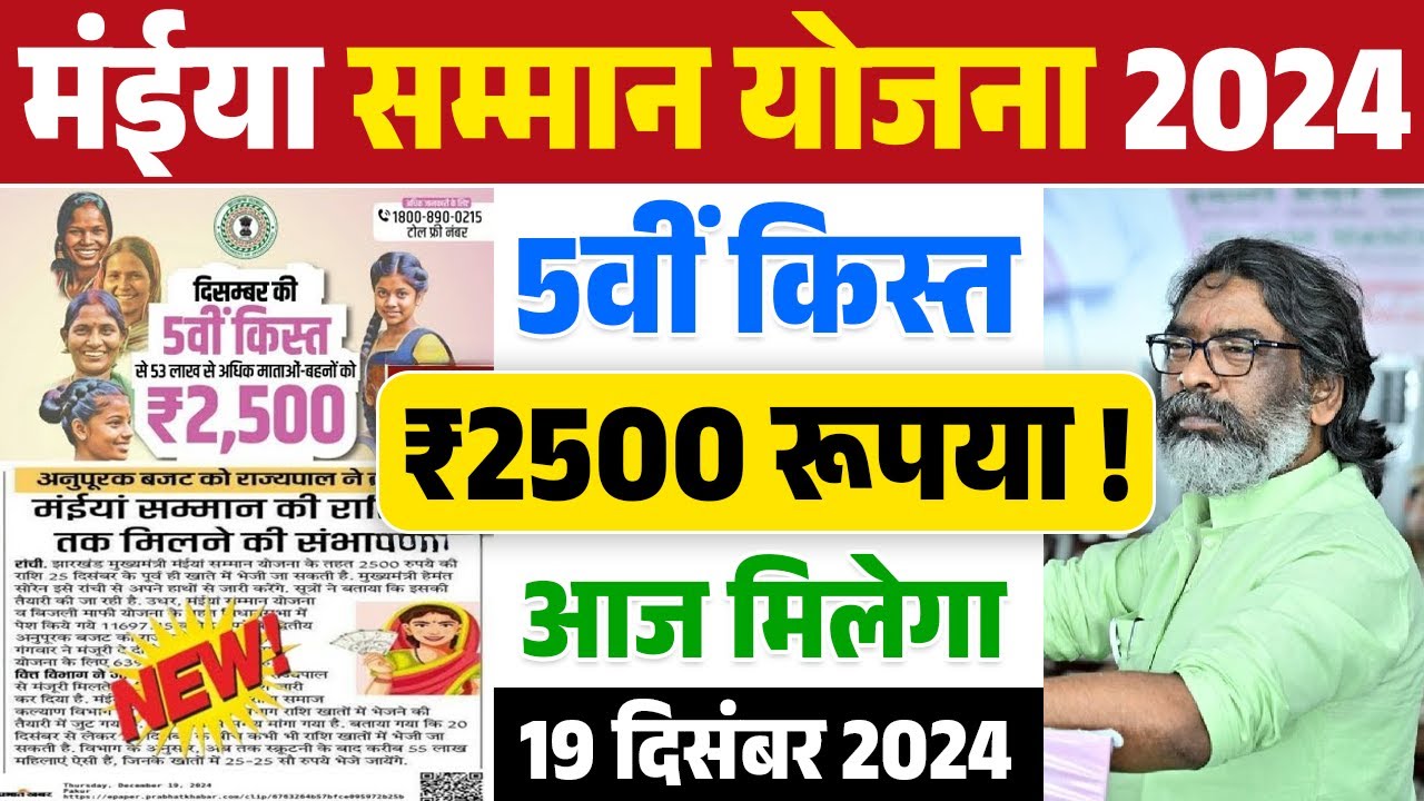 Maiya Samman Yojana 2500 Kab Milega